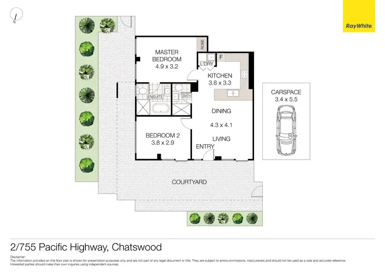 Floorplan of Homely unit listing, 2/755-759 Pacific Highway, Chatswood NSW 2067