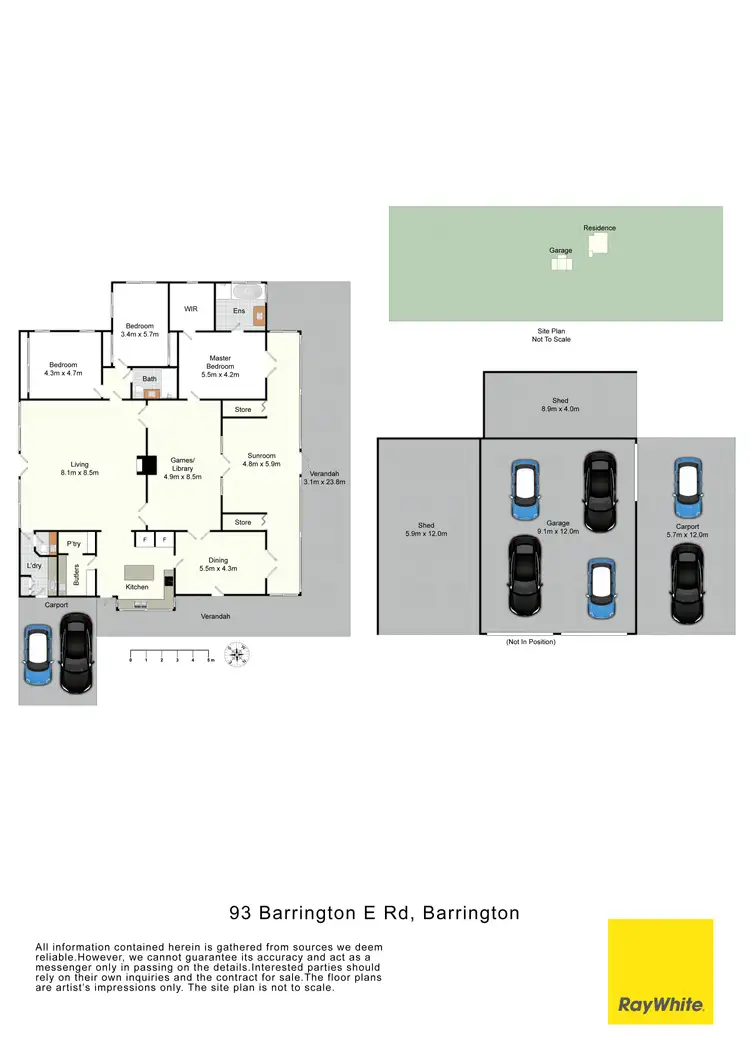 Floorplan of Homely rural property listing, 93 Barrington East Road, Barrington NSW 2422