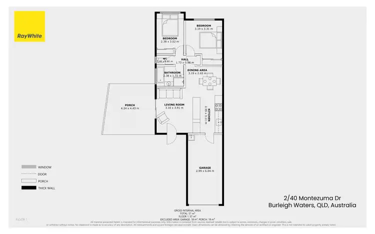 Floorplan of Homely house listing, 2/40 Montezuma Drive, Burleigh Waters QLD 4220