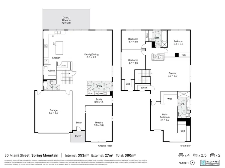 Floorplan of Homely house listing, 30 Miami Street, Spring Mountain QLD 4300