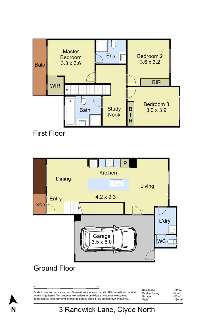 Floorplan of Homely townhouse listing, 3 Randwick Lane, Clyde North VIC 3978