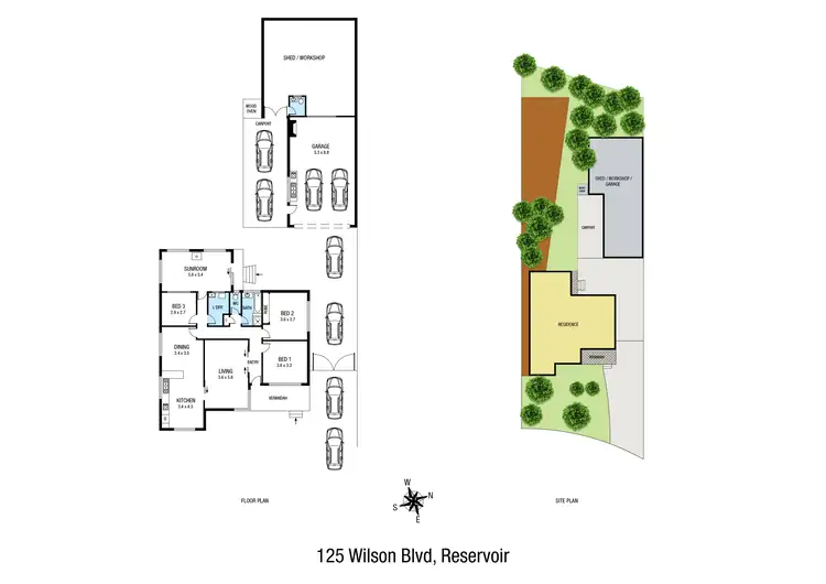 Floorplan of Homely house listing, 125 Wilson Boulevard, Reservoir VIC 3073