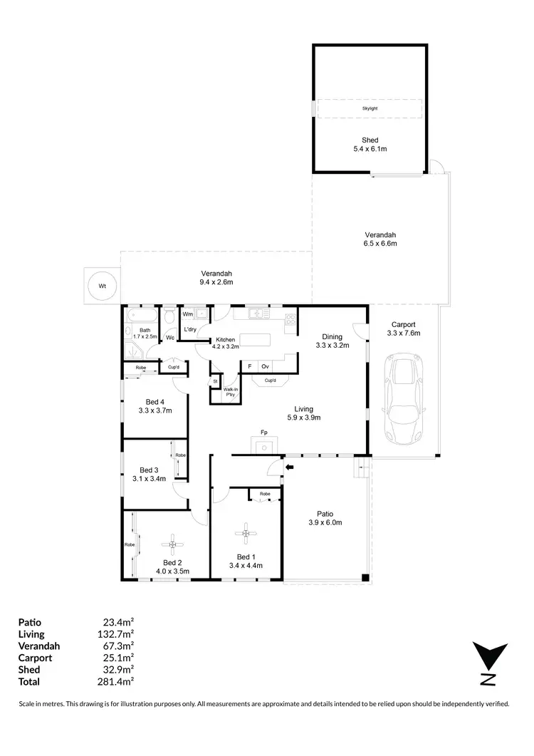 Floorplan of Homely house listing, 37 Lake View Crescent, Highbury SA 5089