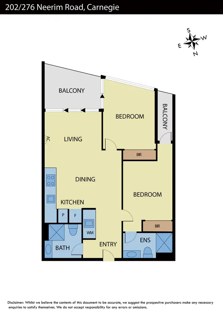 Floorplan of Homely apartment listing, 202/276 Neerim Road, Carnegie VIC 3163