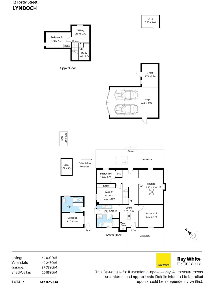 Floorplan of Homely house listing, 12 Foster Street, Lyndoch SA 5351