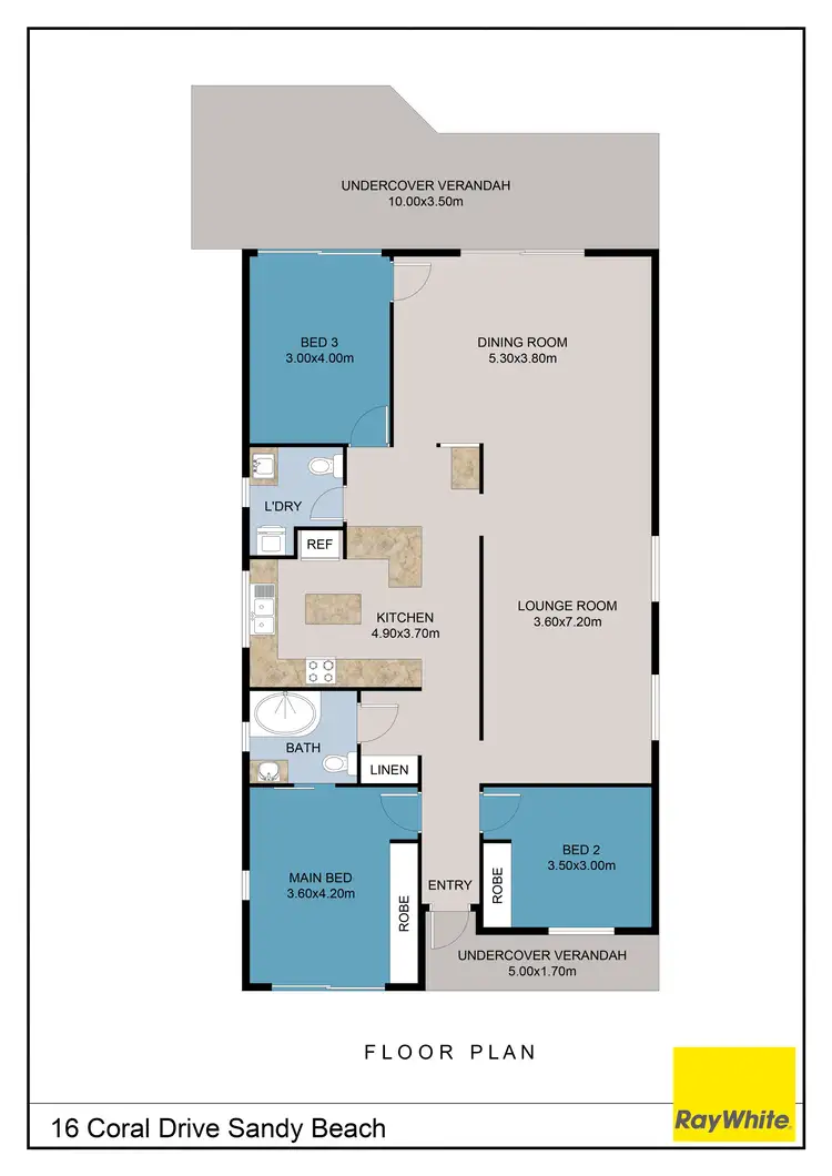 Floorplan of Homely house listing, 16 Coral Drive, Sandy Beach NSW 2456