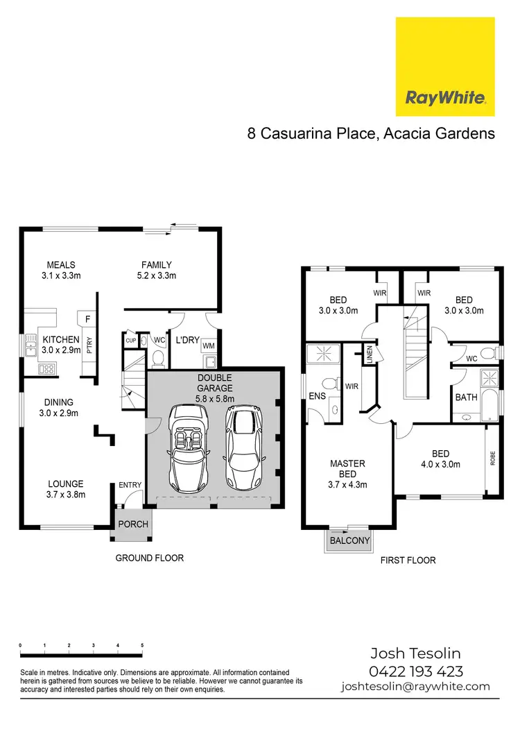 Floorplan of Homely house listing, 8 Casuarina Place, Acacia Gardens NSW 2763