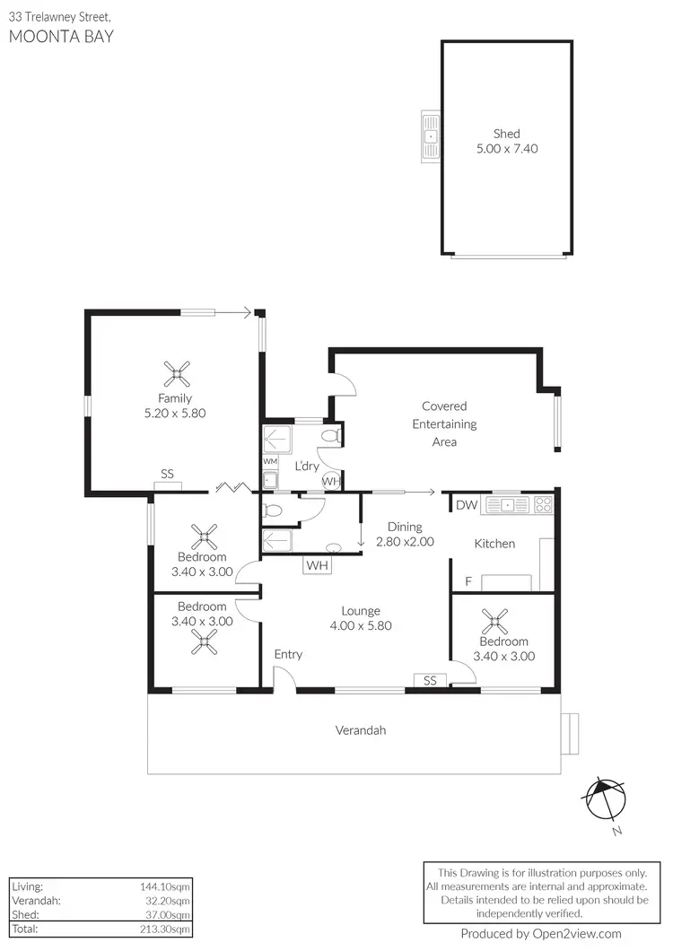 Floorplan of Homely house listing, 33 Trelawney Street, Moonta Bay SA 5558