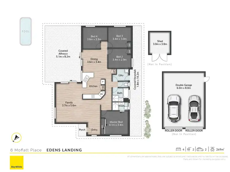 Floorplan of Homely house listing, 6 Moffatt Place, Edens Landing QLD 4207