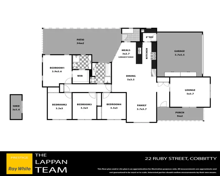 Floorplan of Homely house listing, 22 Ruby Street, Cobbitty NSW 2570
