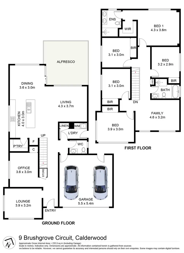 Floorplan of Homely house listing, 9 Brushgrove Circuit, Calderwood NSW 2527