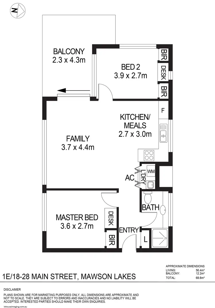 Floorplan of Homely house listing, 1E/18-28 Main Street, Mawson Lakes SA 5095