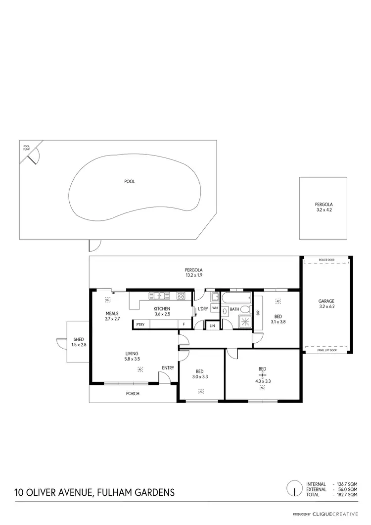 Floorplan of Homely house listing, 10 Oliver Avenue, Fulham Gardens SA 5024