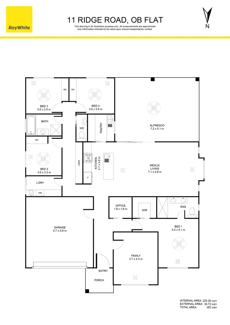 Floorplan of Homely house listing, 11 Ridge Road, Ob Flat SA 5291