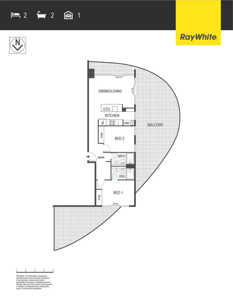 Floorplan of Homely apartment listing, 513/6 Grazier Lane, Belconnen ACT 2617