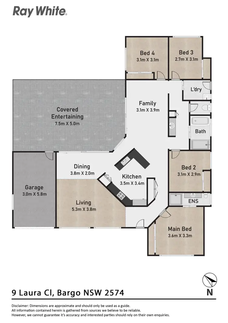 Floorplan of Homely house listing, 9 Laura Close, Bargo NSW 2574