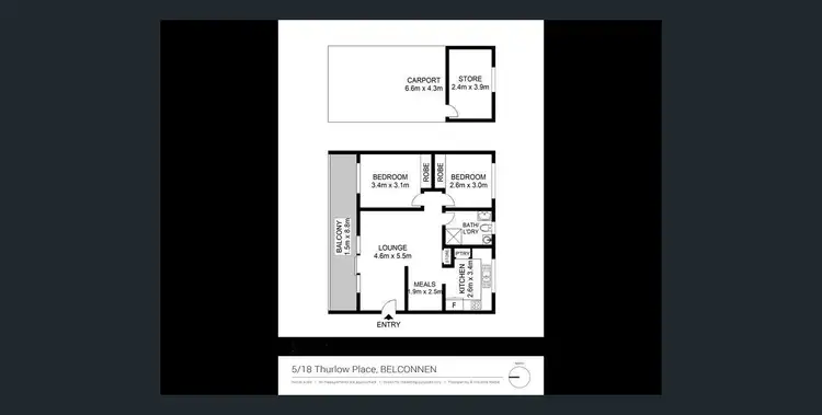 Floorplan of Homely apartment listing, 5/18 Thurlow Place, Belconnen ACT 2617