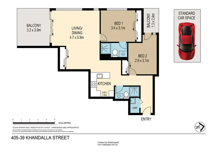 Floorplan of Homely unit listing, 405/39 Khandalla Street, Upper Mount Gravatt QLD 4122