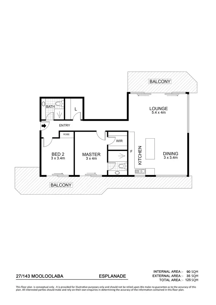 Floorplan of Homely unit listing, 27/143 Mooloolaba Esplanade, Mooloolaba QLD 4557