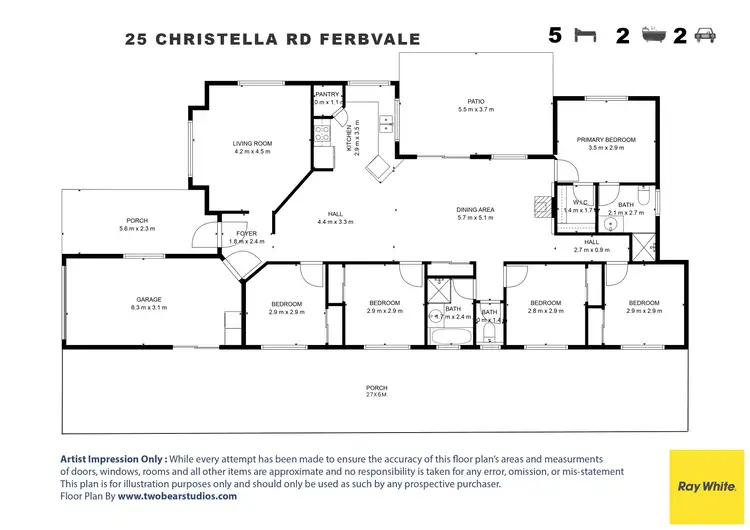 Floorplan of Homely house listing, 25 Christella Court, Fernvale QLD 4306