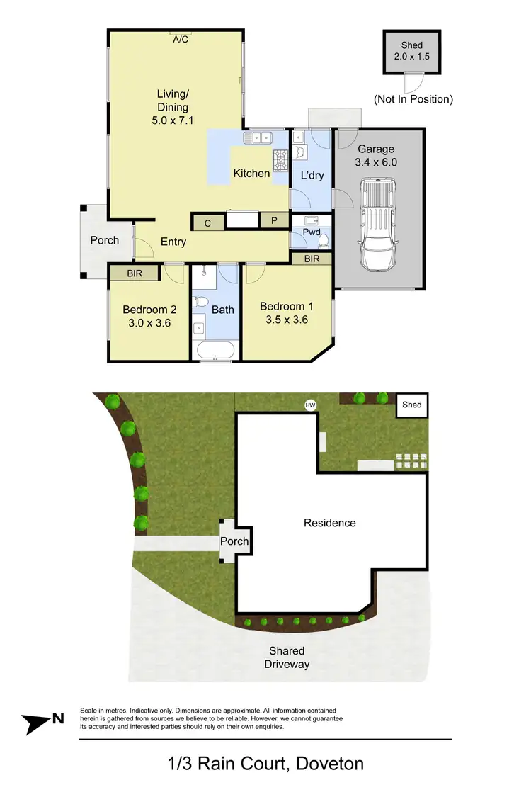 Floorplan of Homely unit listing, 1/3 Rain Court, Doveton VIC 3177
