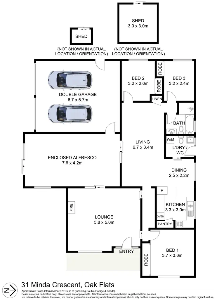 Floorplan of Homely house listing, 31 Minda Crescent, Oak Flats NSW 2529