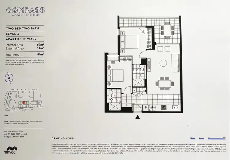 Floorplan of Homely apartment listing, 309/5 Cattalini Lane, North Fremantle WA 6159