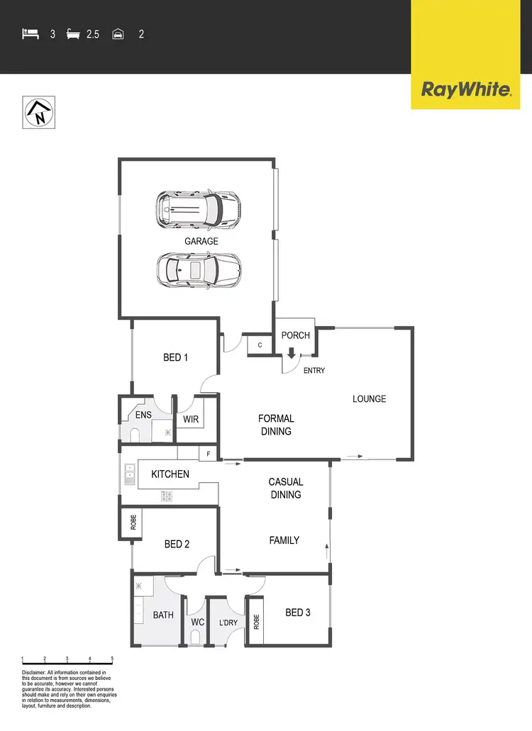 Floorplan of Homely townhouse listing, 2 Gladman Close, Isaacs ACT 2607