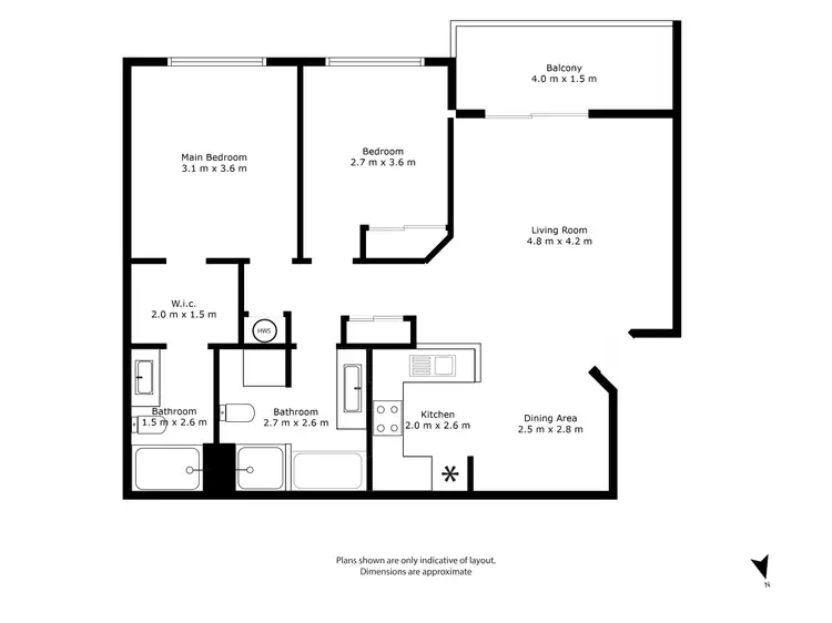 Floorplan of Homely apartment listing, 281/35 Palm Avenue, Surfers Paradise QLD 4217