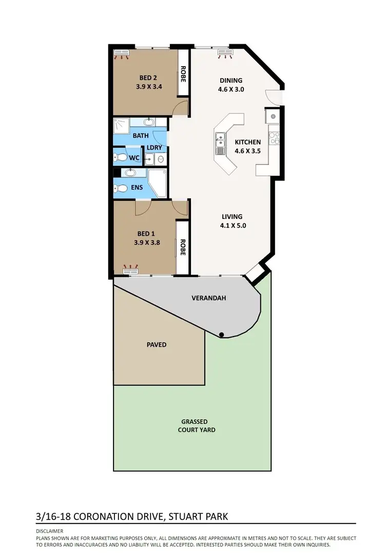 Floorplan of Homely apartment listing, 3/16-18 Coronation Drive, Stuart Park NT 820