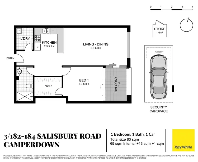 Floorplan of Homely apartment listing, 3/182-184 Salisbury Road, Camperdown NSW 2050
