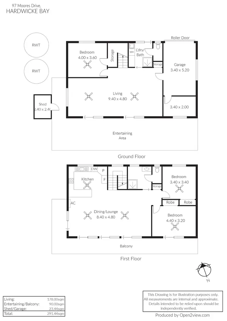Floorplan of Homely house listing, 97 Moores Drive, Hardwicke Bay SA 5575
