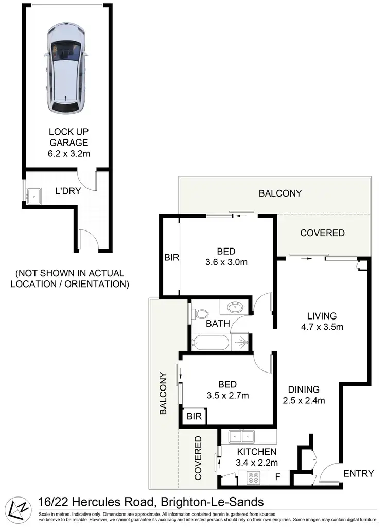 Floorplan of Homely unit listing, 16/22 Hercules Road, Brighton-Le-Sands NSW 2216