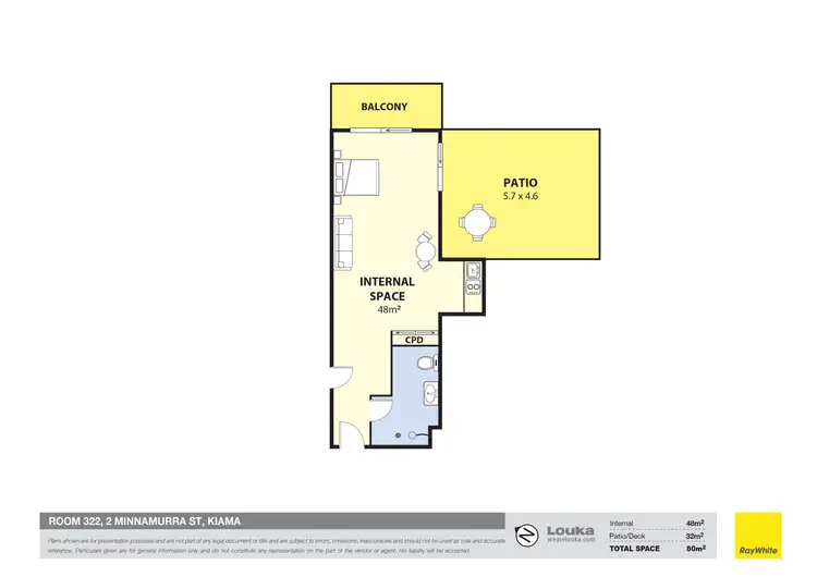 Floorplan of Homely studio listing, 73/2 Minnamurra Street, Kiama NSW 2533