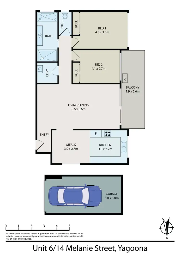 Floorplan of Homely unit listing, 6/14 Melanie Street, Yagoona NSW 2199
