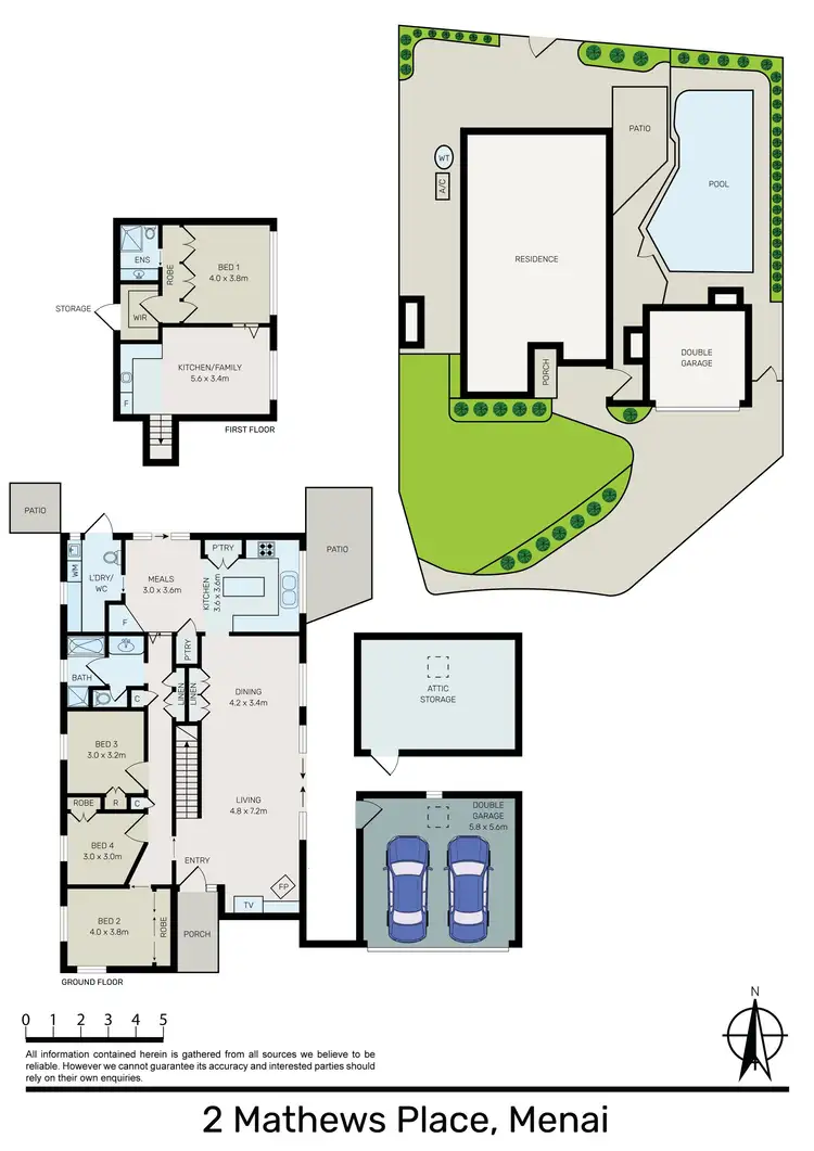 Floorplan of Homely house listing, 2 Mathews Place, Menai NSW 2234