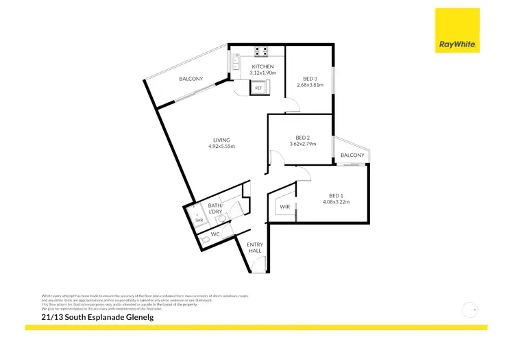 Floorplan of Homely apartment listing, Apt 21 (U12), 13 South Esplanade, Glenelg SA 5045