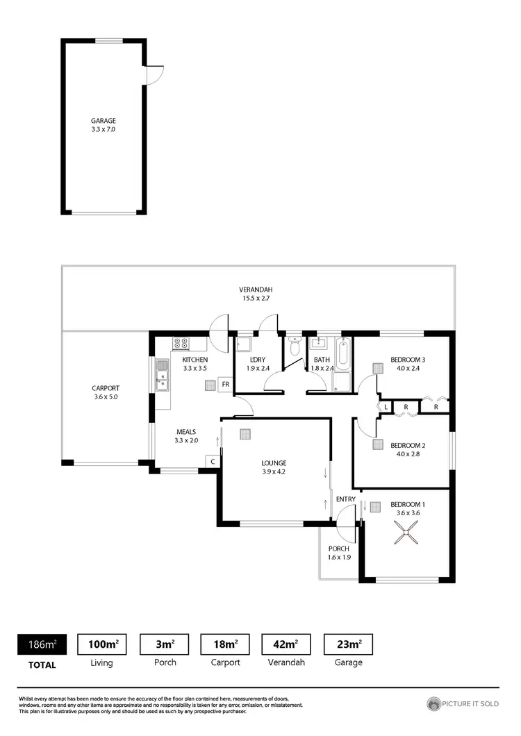 Floorplan of Homely house listing, 25 Curbur Avenue, Pooraka SA 5095