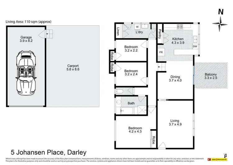 Floorplan of Homely house listing, 5 Johansen Place, Darley VIC 3340