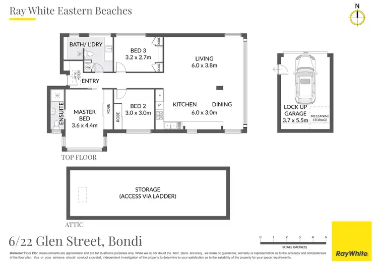 Floorplan of Homely apartment listing, 6/22 Glen Street, Bondi NSW 2026