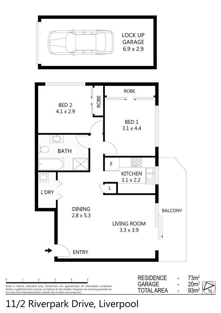 Floorplan of Homely unit listing, 11/2 Riverpark Drive, Liverpool NSW 2170