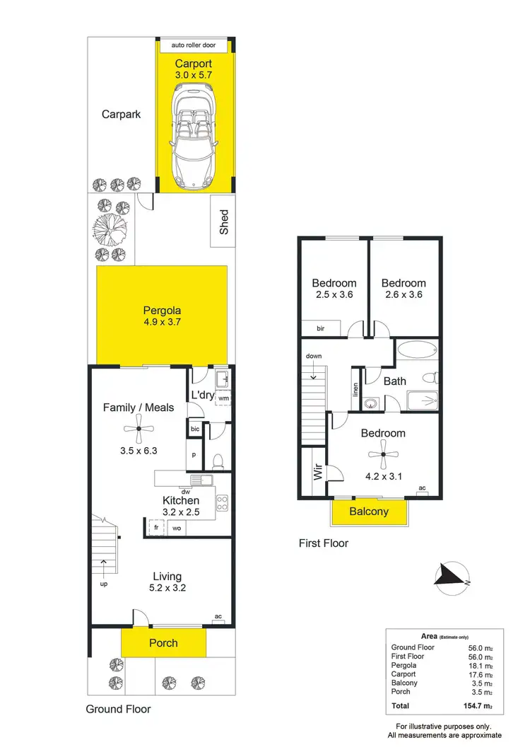 Floorplan of Homely townhouse listing, 7 Watts Court, Enfield SA 5085