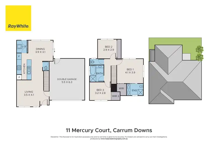 Floorplan of Homely townhouse listing, 11 Mercury Court, Carrum Downs VIC 3201
