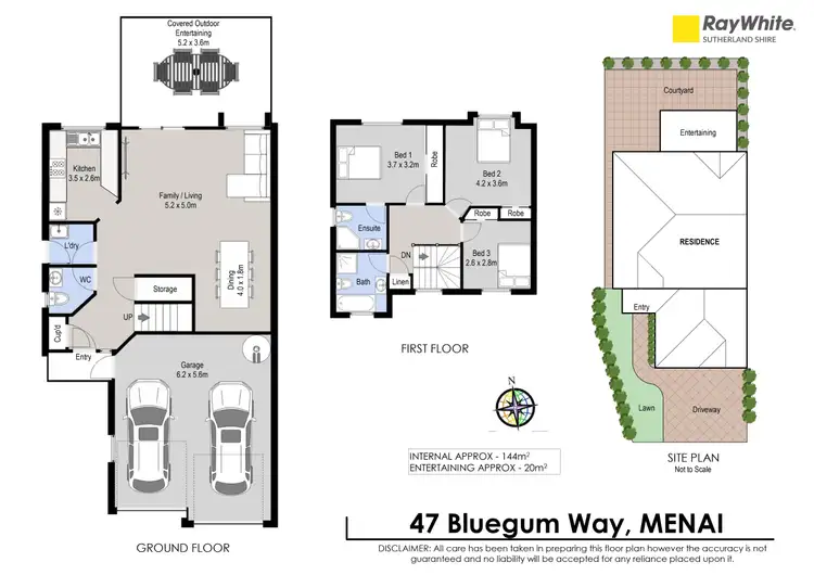 Floorplan of Homely townhouse listing, 47 Bluegum Way, Menai NSW 2234