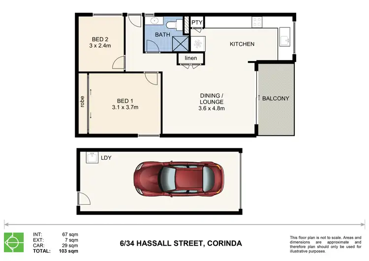 Floorplan of Homely unit listing, 6/34 Hassall Street, Corinda QLD 4075