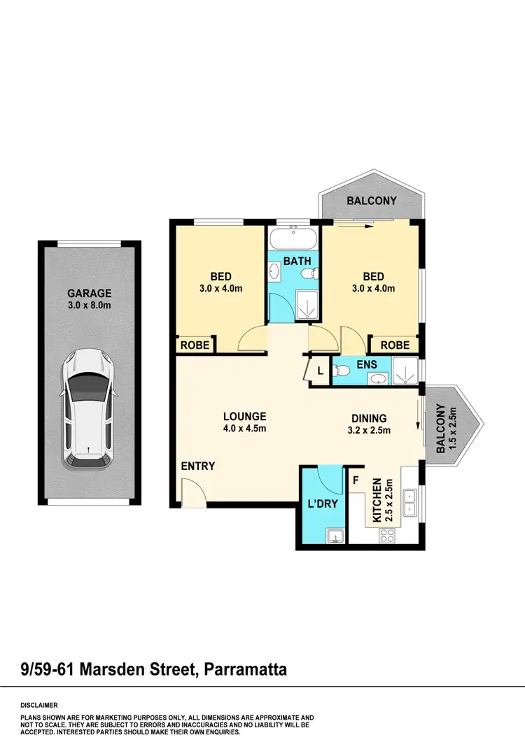 Floorplan of Homely unit listing, 9/59-61 Marsden Street, Parramatta NSW 2150