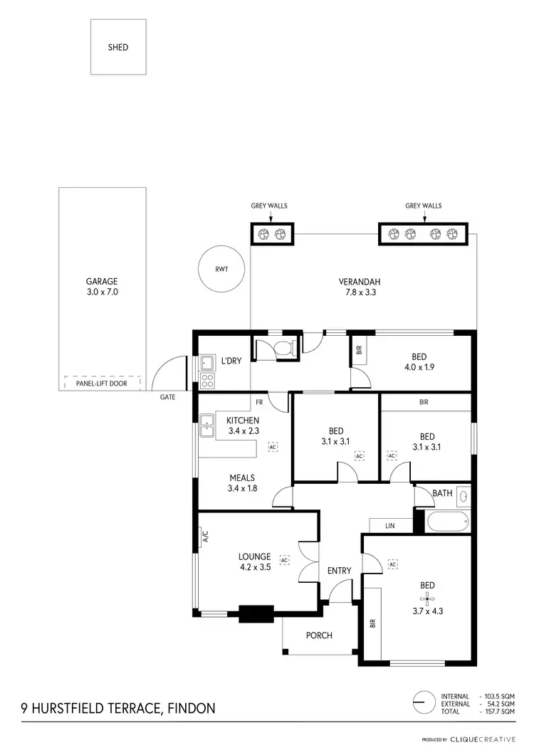 Floorplan of Homely house listing, 9 Hurstfield Terrace, Findon SA 5023