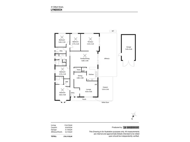 Floorplan of Homely house listing, 41 Gilbert Street, Lyndoch SA 5351