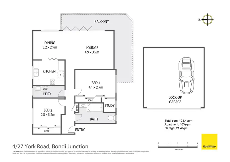 Floorplan of Homely apartment listing, 4/27 York Road, Bondi Junction NSW 2022