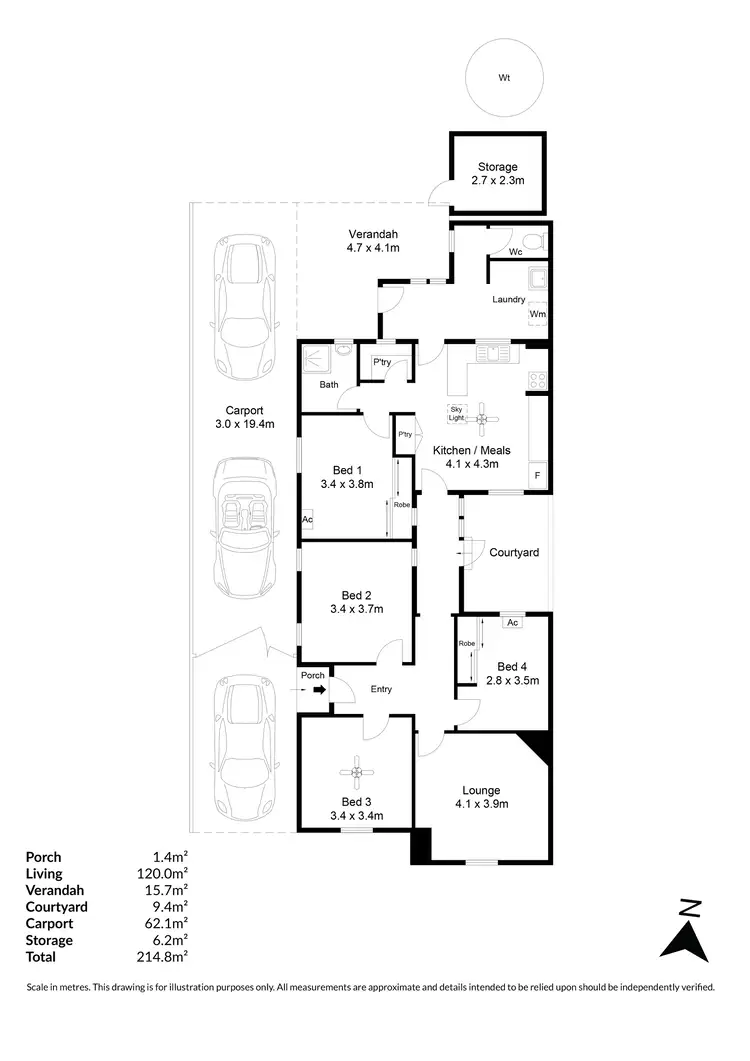 Floorplan of Homely semi-detached listing, 18 Cromwell Road, Kilburn SA 5084